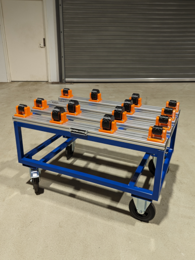 NDT inspection table with 3D printed fixtures